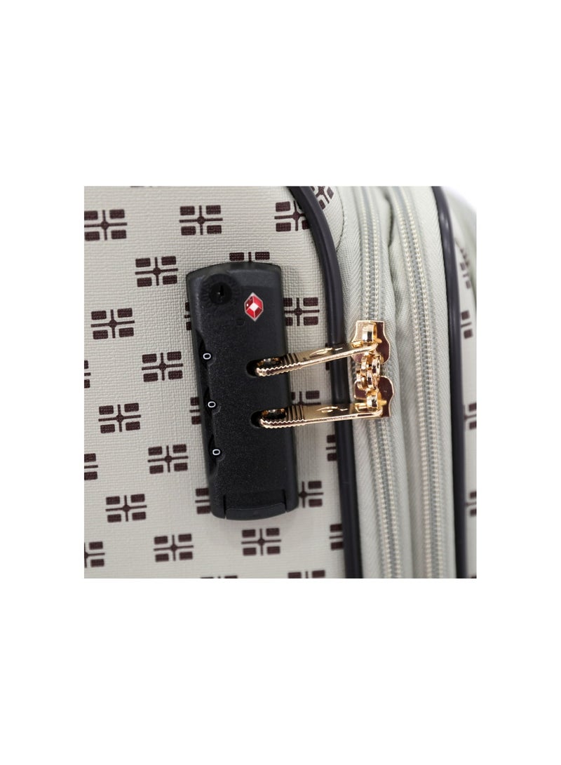 SONADA Travel Luggage Sets 3 Piece Soft Side Trolley, TSA Lock, Lightweight with 360° Double Wheels,Beige  (20"/24"/28") - Image 4