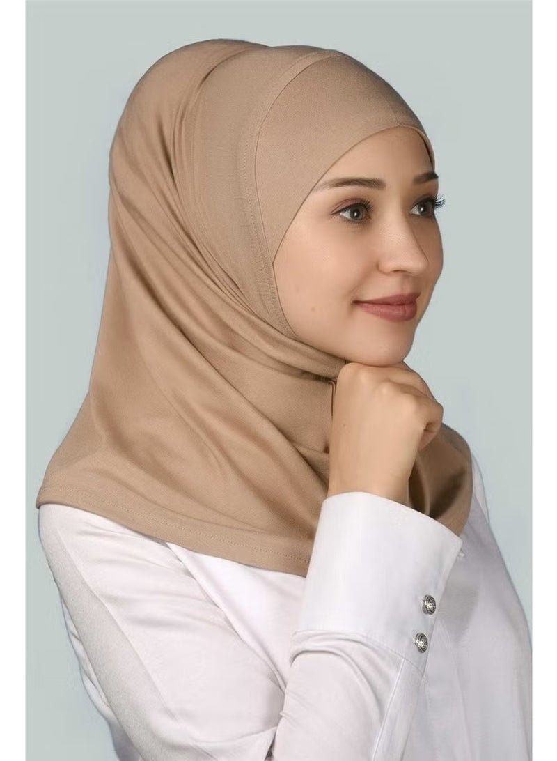 Altobeh Ready-made Hijab Practical Scarf Hijab Hijab - Prayer Cover - Dark Beige - Image 2