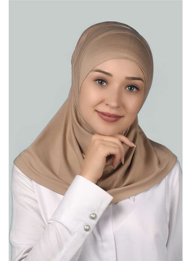 Altobeh Ready-made Hijab Practical Scarf Hijab Hijab - Prayer Cover - Dark Beige - Image 3