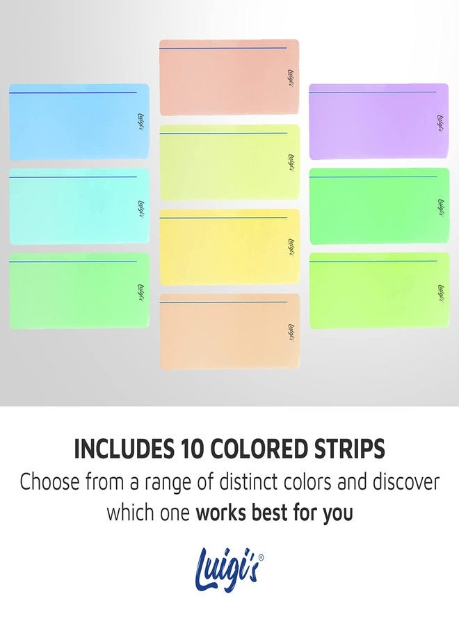 Luigi's SB Education 10 x Dyslexia Reading Tools for kids with Coloured Overlays | Guided reading strips for Dyslexia, Irlen Syndrome, ADHD and Visual Stress | Perfect Reading Trackers for kids - Image 3