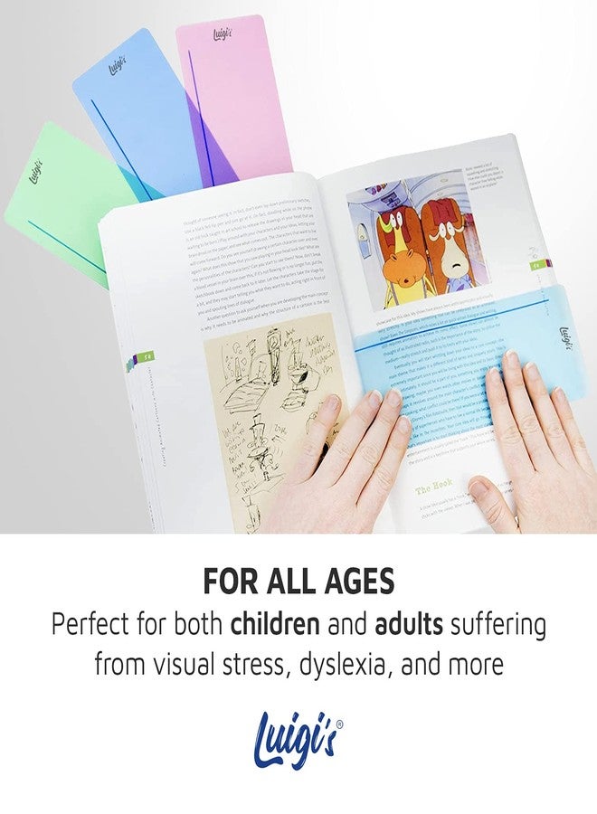Luigi's SB Education 10 x Dyslexia Reading Tools for kids with Coloured Overlays | Guided reading strips for Dyslexia, Irlen Syndrome, ADHD and Visual Stress | Perfect Reading Trackers for kids - Image 5