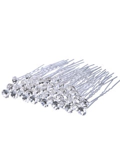 eBoot EBOOT 40 Pack Rhinestone Hair Bins Bridal Wedding Crystal Clips Accessories Decorative for Women and Girls 