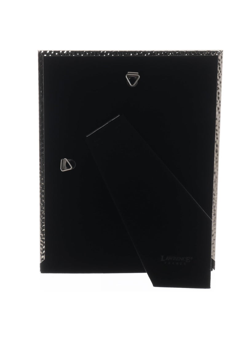 Lawrence Frames Lawrence Frames Hammered Polished Metal Picture Frame  5x7  Silver  - Image 4