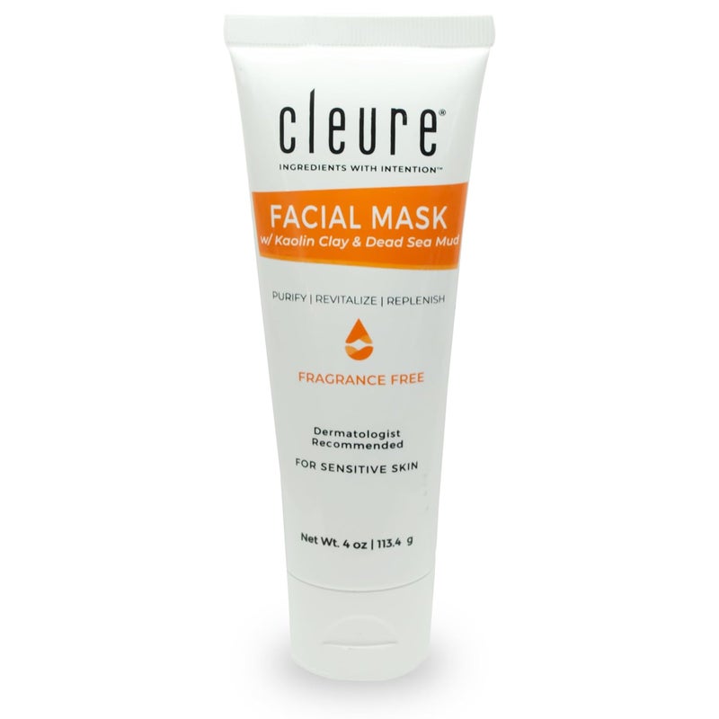 Cleure Pore Minimizing Face Mask  Unclogs Pores Provides Oil Control  Soothes  Kaolin Clay Shea Butter  Dead Sea Mud Mask for all Skin Types including Sensitive Acne Prone  Dry Skin 4 oz