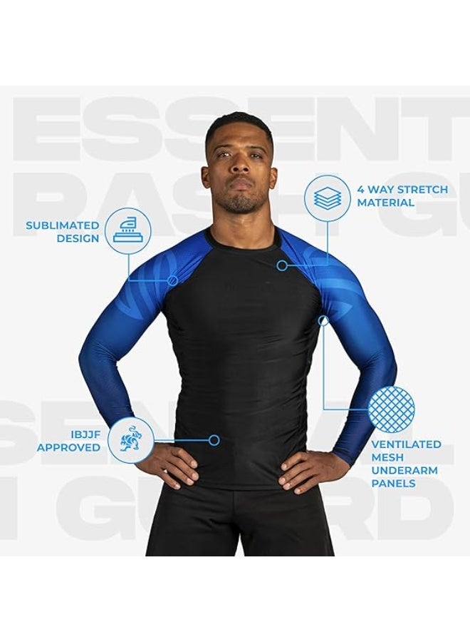 Sanabul  Essential Long Sleeve Compression Shirts For Men | Mma Bjj Athletic Compression Shirt | Men Cross Training Rashguard (X-Large, Blue) - Image 4