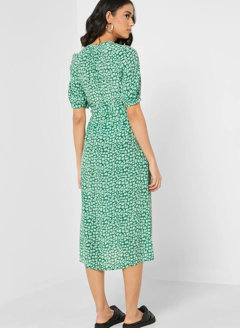 WHISTLES Juliet Giraffe Print Shirt Dress
