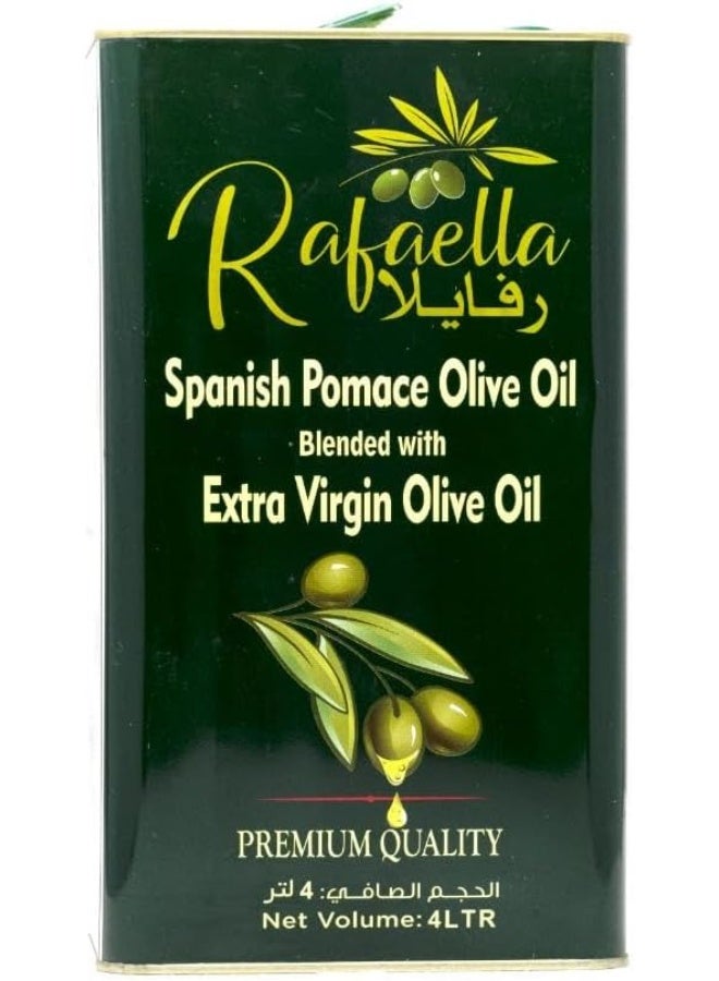 Rafaella Spanish Pomace Olive Oil Blended with Extra Virgin Olive Oil Tin 4Ltr - Image 1