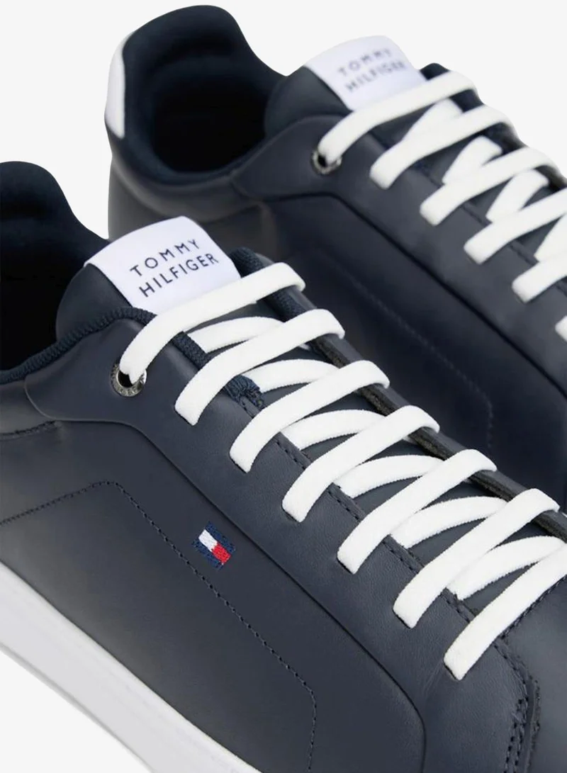 Tommy Hilfiger Desert Sky Hilfiger Icon Leather Court Sneakers for Men | Best Price UAE