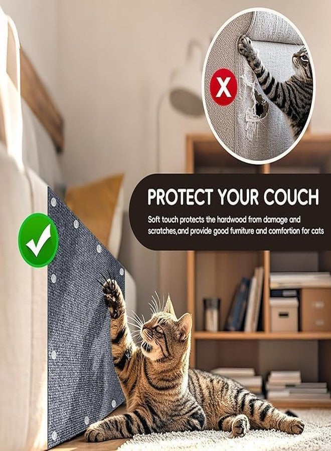 RGKJAS Premium Cat Scratch Mat Roll - 300x60cm Self-Adhesive Furniture Protector, Sofa Door Wall Floor Scratch Guard, Anti-Slip Pet Pad (Grey) - Image 5