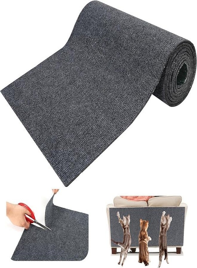 RGKJAS Premium Cat Scratch Mat Roll - 300x60cm Self-Adhesive Furniture Protector, Sofa Door Wall Floor Scratch Guard, Anti-Slip Pet Pad (Grey) - Image 1