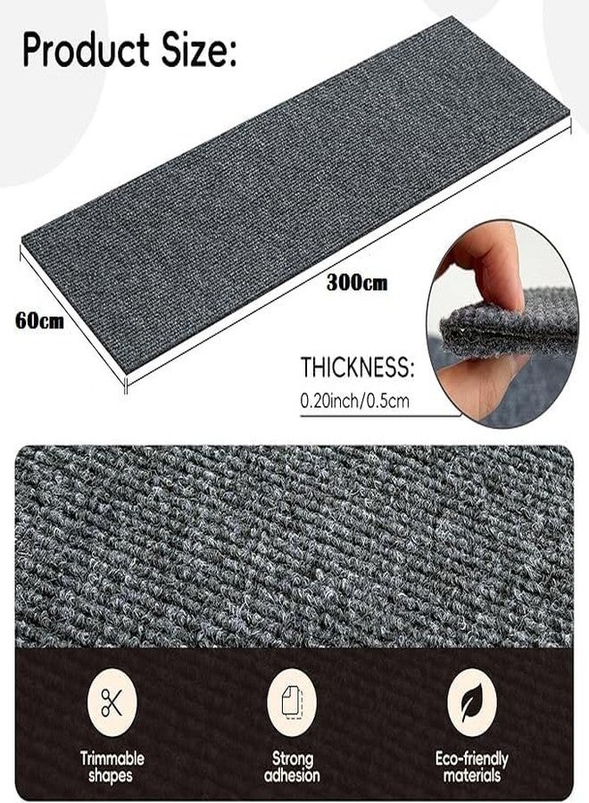 RGKJAS Premium Cat Scratch Mat Roll - 300x60cm Self-Adhesive Furniture Protector, Sofa Door Wall Floor Scratch Guard, Anti-Slip Pet Pad (Grey) - Image 2