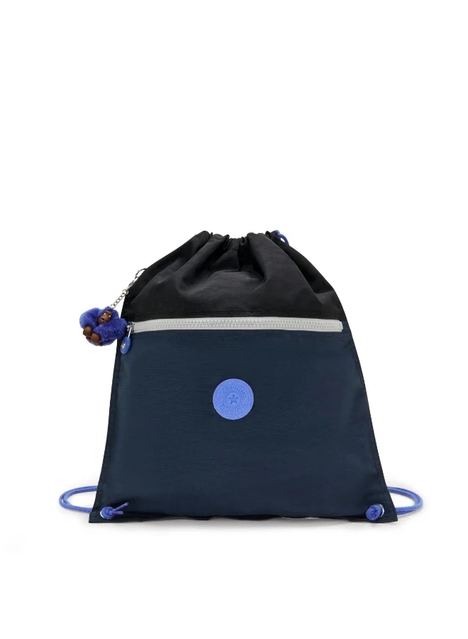 Kipling SuperTaboo Kids Medium School/Gym/Swim/Drawstring Bag, Water Repellent, 15L, 0.24kg - True Block (Mixed Colors)