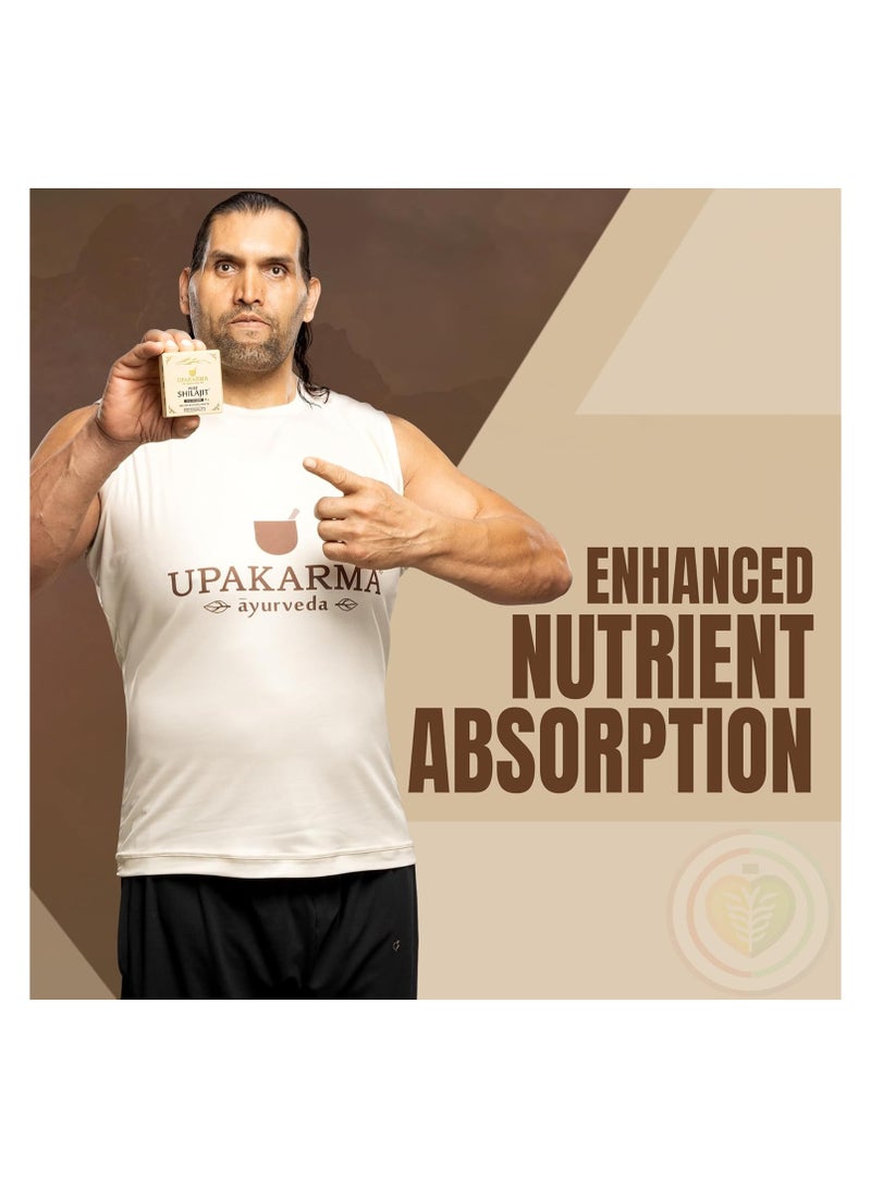 UPAKARMA Premium Ayurvedic Pure and Natural Shilajit Gold Resin 20g Pack of 3 - Image 4