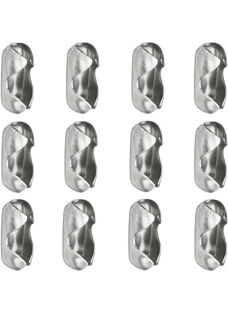 Cutelec 20pcs 10 45mm Blinds Pull Cord Connector Stainless Steel Ball Chain Connector Clasps Fit for Beaded Ball Chain Silver Tone 