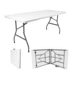 Generic Heavy Duty 6ft Folding Table - Portable & Compact - Perfect for Picnics, Restaurants, Garden, Camping Table, BBQ, Crafts, Parties, BBQ Market Multipurpose  - Image 1