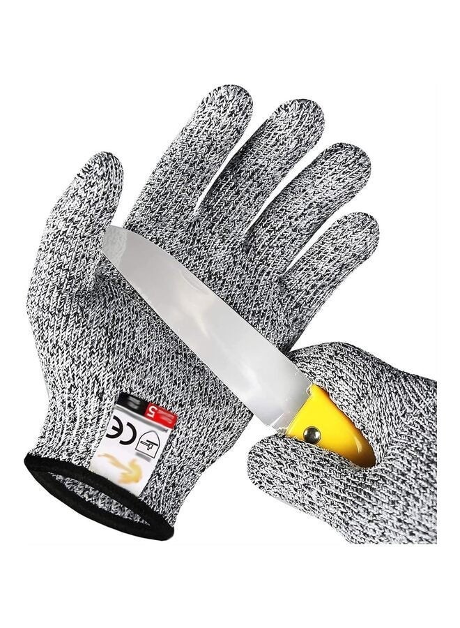 Cutting Gloves Cut Resistant Safe Gloves for Cooking,Whittling,DIY High Performance Level 5 Protection, Food Grade (Color : 0007-grey-L) - Image 1