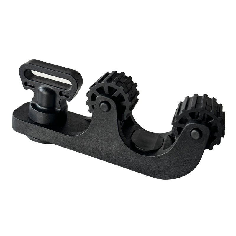 Cross-border in stock canoe paddle bracket track bracket fishing rod bracket rubber boat fishing boat kayak accessories(Fixed roller paddle clamp nylon lifting ring combination) - Image 1