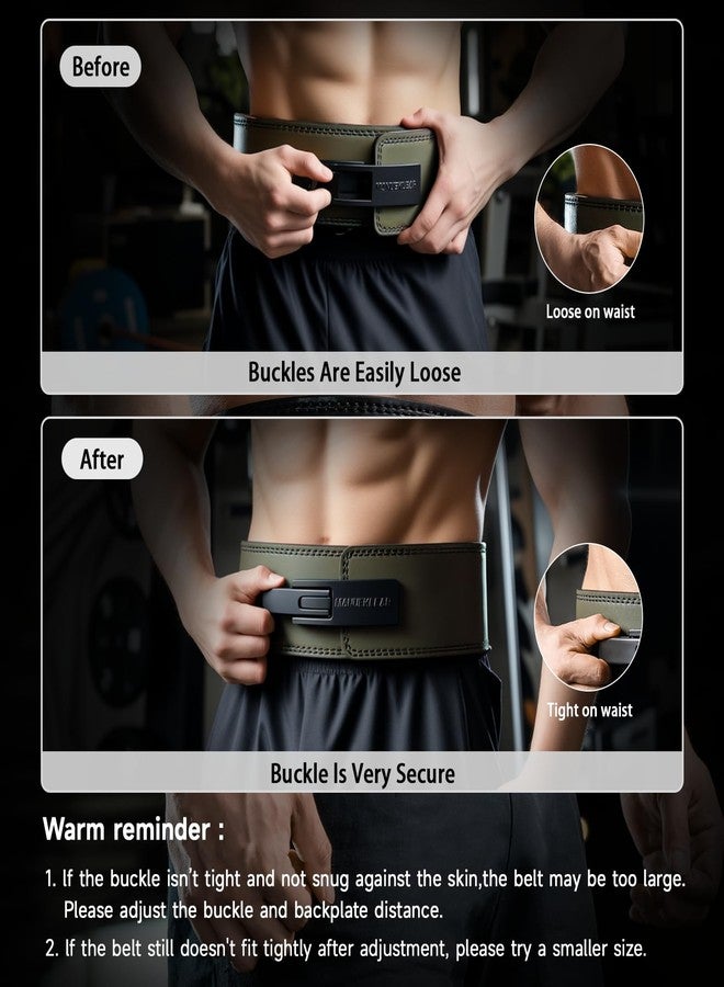 M MANUEKLEAR MANUEKLEAR 10mm Thick & 4inch Wide Weight Lifting Belt Lever.Lever Belt Weightlifting for Men and Women, Powerlifting Lever Gym Belt for Squat Deadlift Workout - Image 3