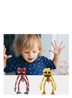 XiuWoo New Funny Smiling Critters Building Block Set Smiling Critters Toys,Game Model Toys Ideas Collectible Building Bricks Birthday Gift For Kids 8pcs set  - Image 4