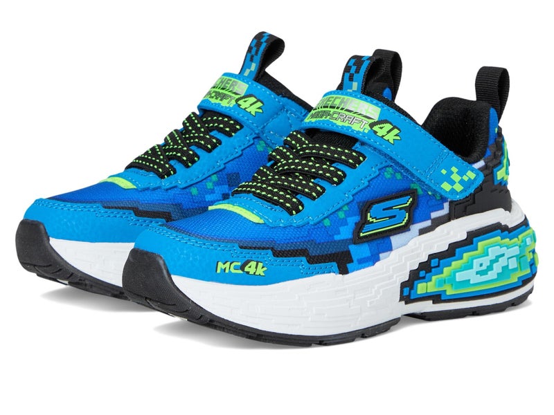SKECHERS Boy's Mega-Craft 4K Sneaker, Blue/Lime, 1 Little Kid - Image 1
