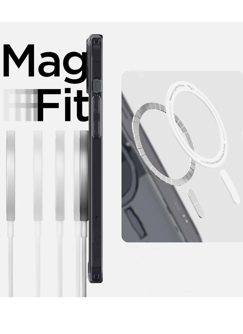 Generic Premium Combination Mag iPhone 15 Plus Case Cover with Magsafe - Zero One Black  - Image 5
