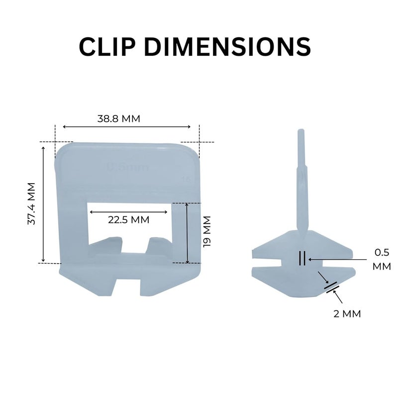 Zaptec Plastic Tile Levelling Spacer Clips 0.5 MM (100 Pcs) For Removing Lippage Unevenness During Tile Laying In Both Floor & Walls - Image 3