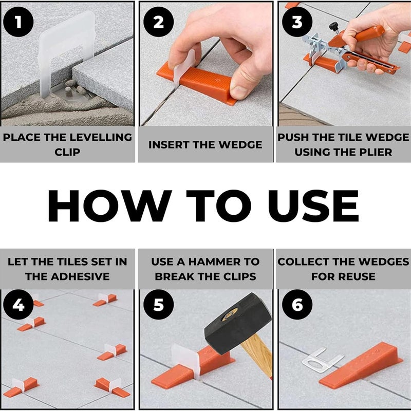 Zaptec Plastic Tile Levelling Spacer Clips 0.5 MM (100 Pcs) For Removing Lippage Unevenness During Tile Laying In Both Floor & Walls - Image 5