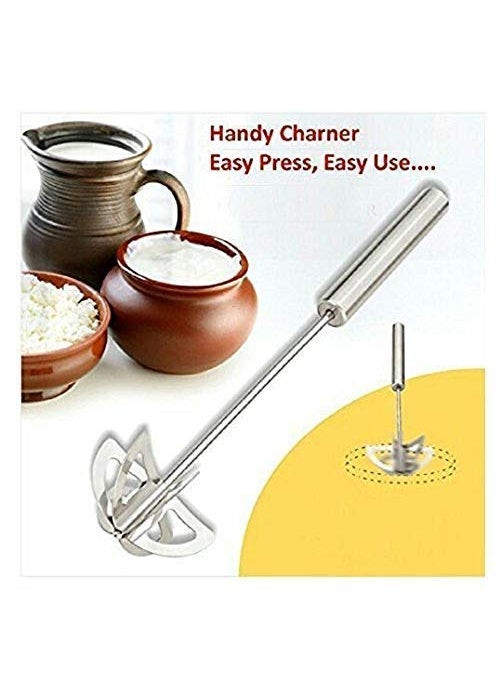 Primelife Primelife Stainless Steel Spring Mixi Egg Lassi Butter Milk Maker Mixer Hand Blender Steel Mixi  - Image 5