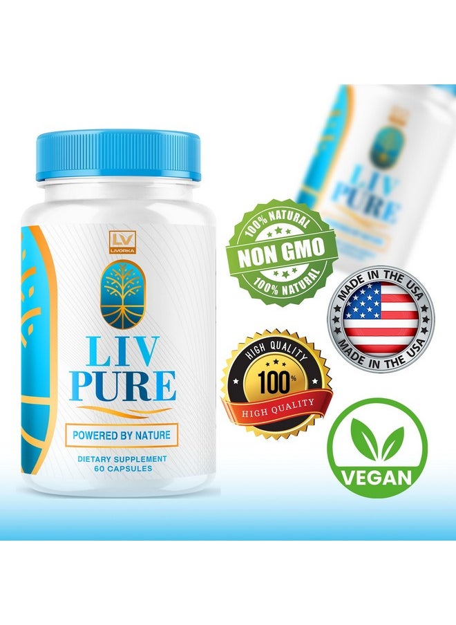 LIVORKA (3 Pack) Liv Pure, Liv Pure Reviews, Liv Pure Pills, Liv Pure Pills Reviews, Livpure, Liv Pure Capsules Liver, LivPure Pill Now in Capsules, 180 Capsules for 90 Day.  - Image 3