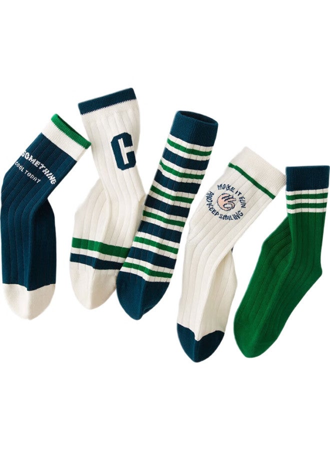 yimian Autumn And Winter New Children'S Socks [Combed Cotton, Antibacterial] Mid-Calf Boys' Cartoon Baby Cotton Socks - Image 3