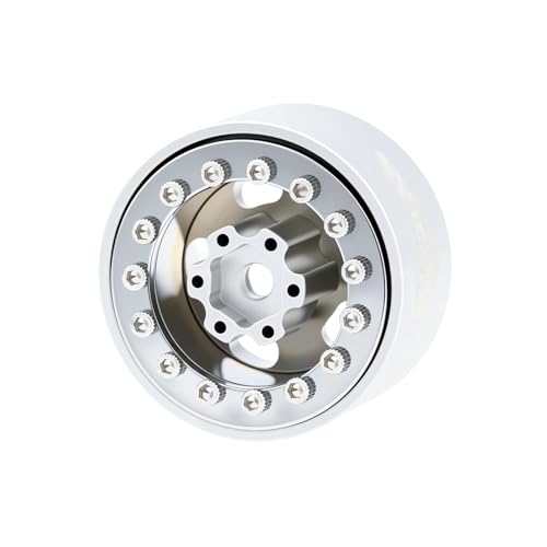 TCRC 4PCS Aluminum Deep Dish 10 Inch Beadlock Wheels Hubs for Axial SCX24 Traxxas TRX4M FCX24 Redcat Ascent18 HPI Venture18Chrome - Image 5