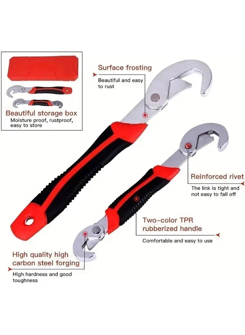 GGOOT Adjustable Wrench Tool Set Multifunctional Large Opening Double-Ended Pipe Live Mouth Pliers Wrench Hardware Hand Tool (Size : Large)  - Image 3