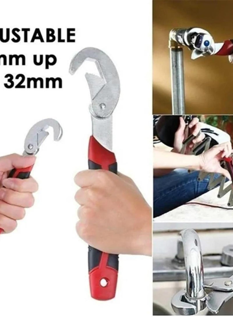 GGOOT Adjustable Wrench Tool Set Multifunctional Large Opening Double-Ended Pipe Live Mouth Pliers Wrench Hardware Hand Tool (Size : Large)  - Image 4