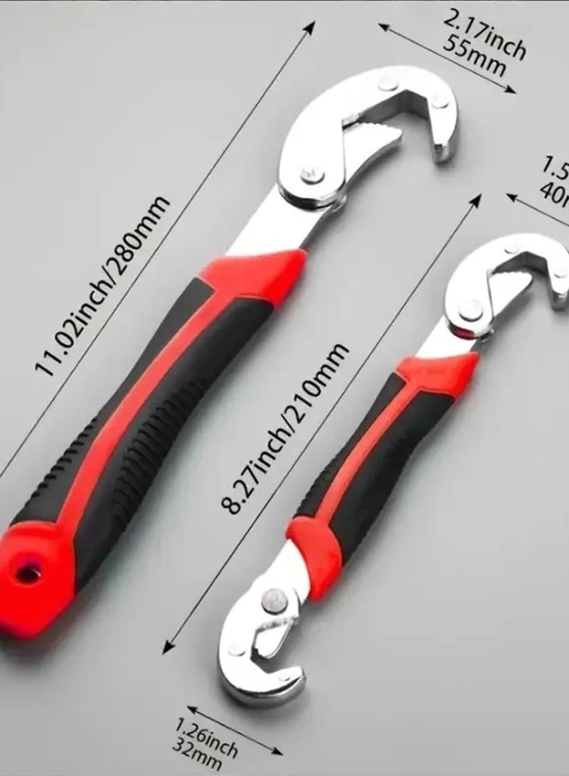 GGOOT Adjustable Wrench Tool Set Multifunctional Large Opening Double-Ended Pipe Live Mouth Pliers Wrench Hardware Hand Tool (Size : Large)  - Image 2