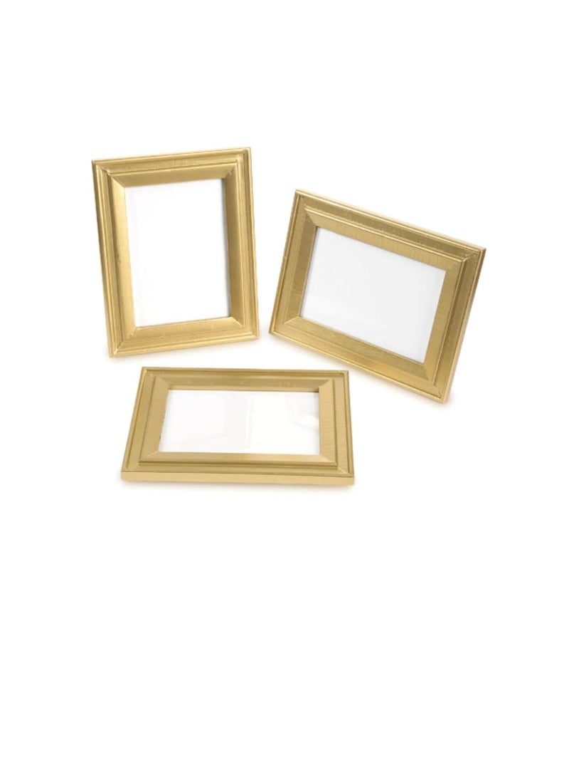 مجموعة إطارات صور طاولة الزفاف الذهبية من 4 قطع: 3.5 × 5 بوصات - Image 3