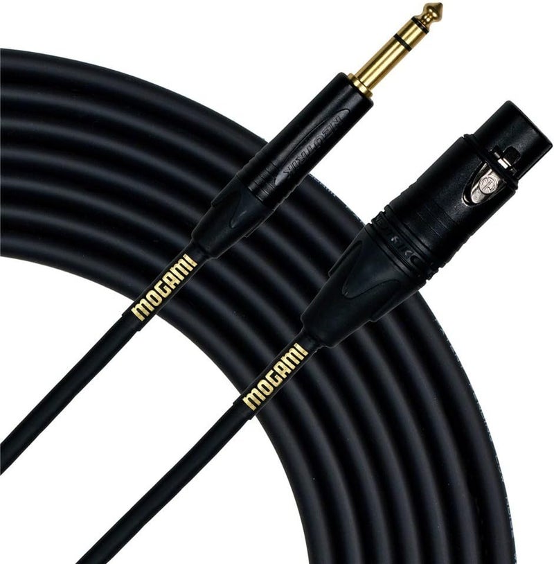 MOGAMI كابل باتش متوازن 1/4 بوصة إلى XLR أنثوي TRSXLRF-25 من الذهب - 25 قدم - Image 2