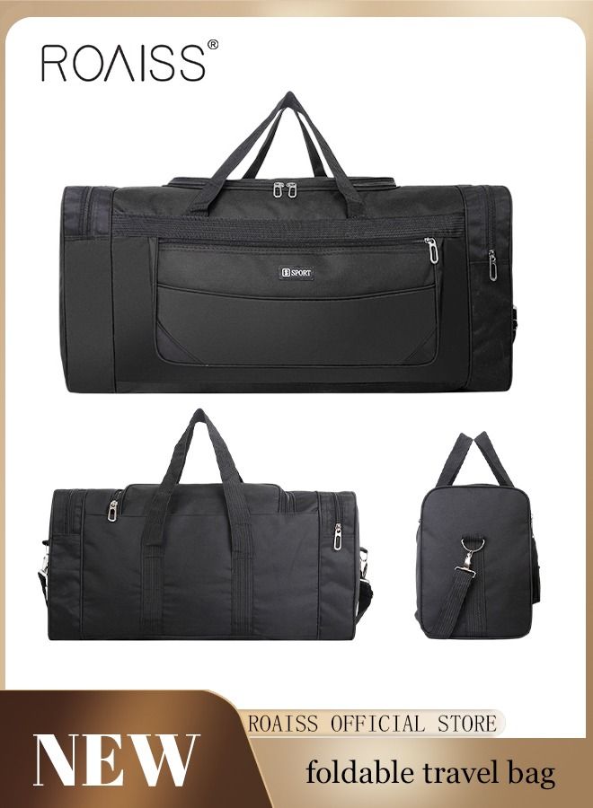 roaiss Large-Capacity Shoulder Bag Outdoor Sports Portable Clothing Storage Bag Can Be Folded for Short Trips - Image 1
