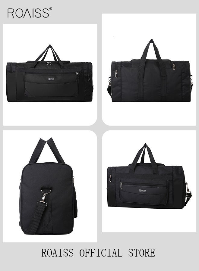 roaiss Large-Capacity Shoulder Bag Outdoor Sports Portable Clothing Storage Bag Can Be Folded for Short Trips - Image 4