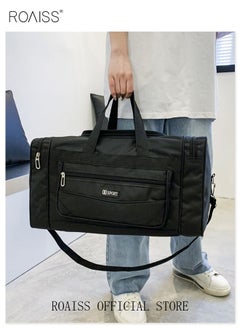 roaiss Large-Capacity Shoulder Bag Outdoor Sports Portable Clothing Storage Bag Can Be Folded for Short Trips  - Image 3