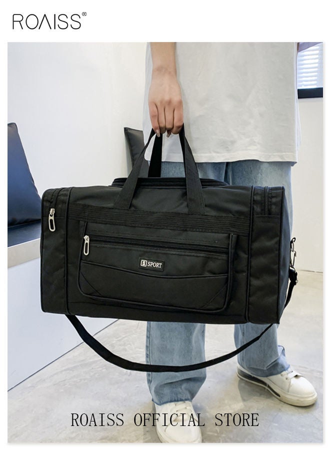roaiss Large-Capacity Shoulder Bag Outdoor Sports Portable Clothing Storage Bag Can Be Folded for Short Trips - Image 3