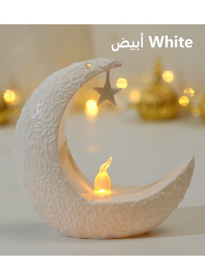 Decorative Crescent Moon LED Candle Holder, Star hanging, Arabic Calligraphy Design,Home light, Eid al-Adha Decoration - Image 4
