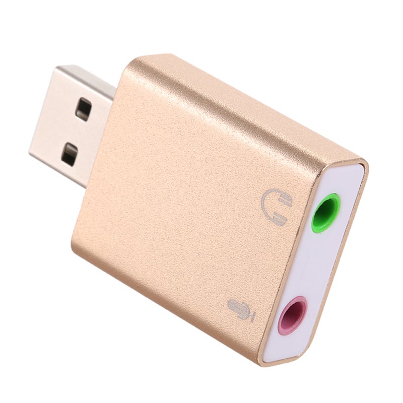 USB Sound Card: 7.1 Channel Aluminum Alloy Shell - Driverless Plug Play External Audio Adapter for Home Gaming, Music Production and Multi-Device Use - Image 4