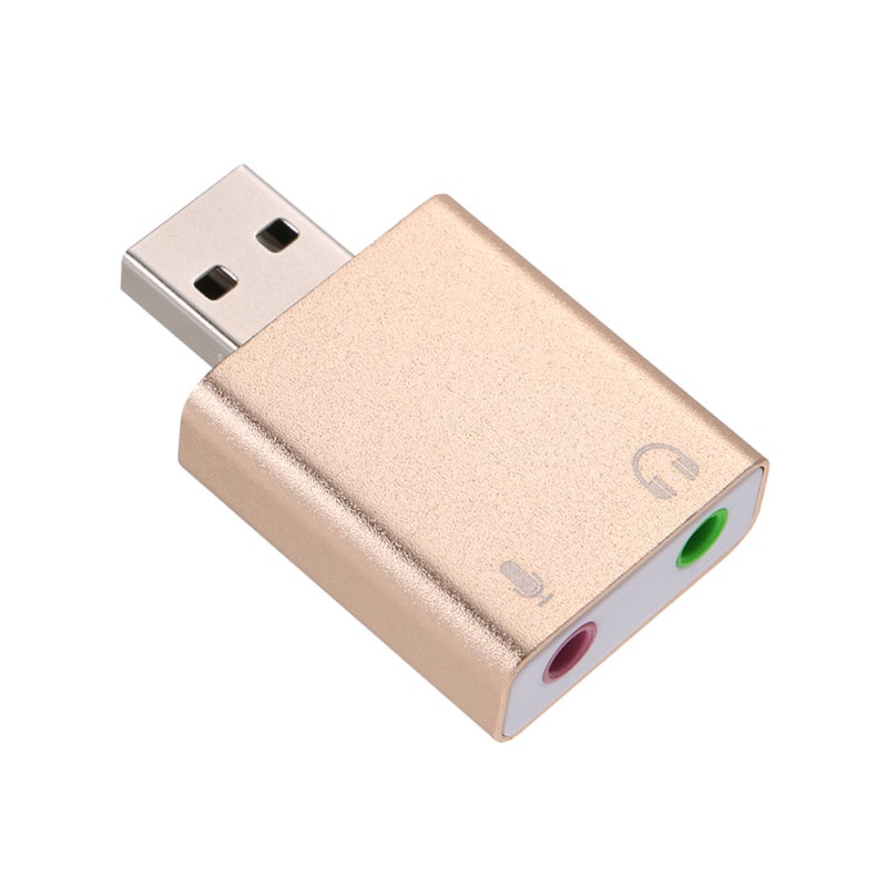USB Sound Card: 7.1 Channel Aluminum Alloy Shell - Driverless Plug Play External Audio Adapter for Home Gaming, Music Production and Multi-Device Use - Image 3