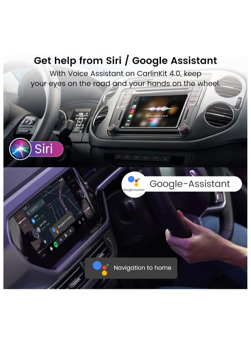 Carlinkit CarPlay Android Auto Adapter 4.0 Wired To Wireless Newest Dongle 10s Auto Connect OTA Online Upgrade Built in GPS Compatible With Factory Wired CarPlay Car