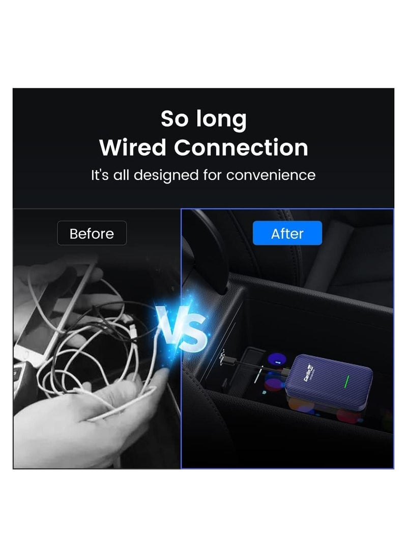 Carlinkit CarPlay Android Auto Adapter 4.0 Wired To Wireless Newest Dongle 10s Auto Connect OTA Online Upgrade Built in GPS Compatible With Factory Wired CarPlay Car