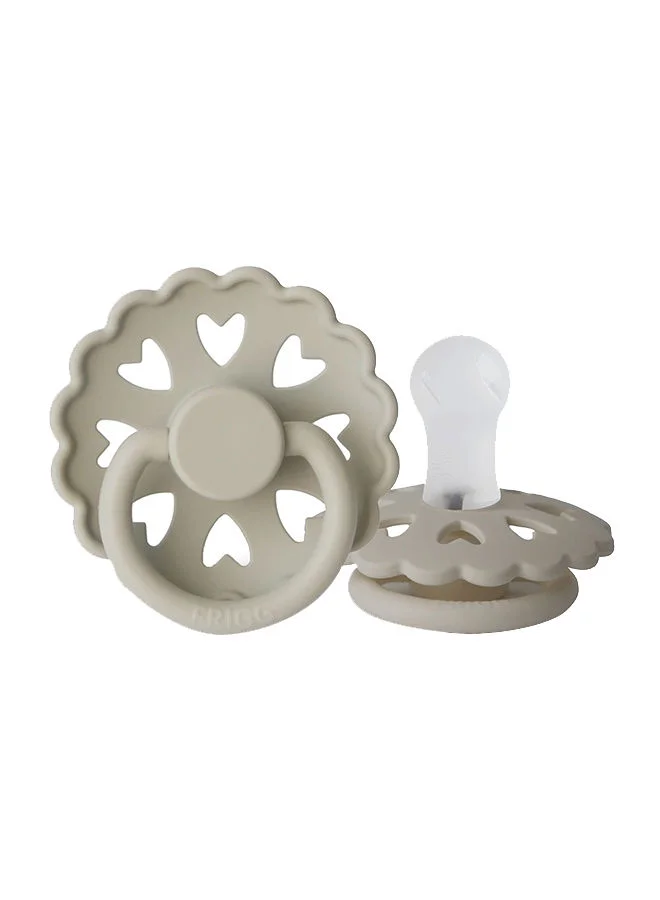 FRIGG Pack Of 1 Fairytale Silicone Baby Pacifier 0-6M Willow Grey - Size 1