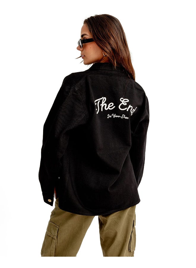 In Your Shoe Black Overshirt Jacket - Image 4