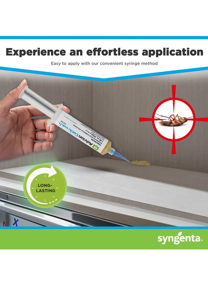 تبلد عبوة مريحة: تحتوي هذه العبوة على أربع حقن بوزن 30 جرامًا من جل الصراصير Advion، والتي تظل فعالة لمدة ثلاث سنوات. - Image 5