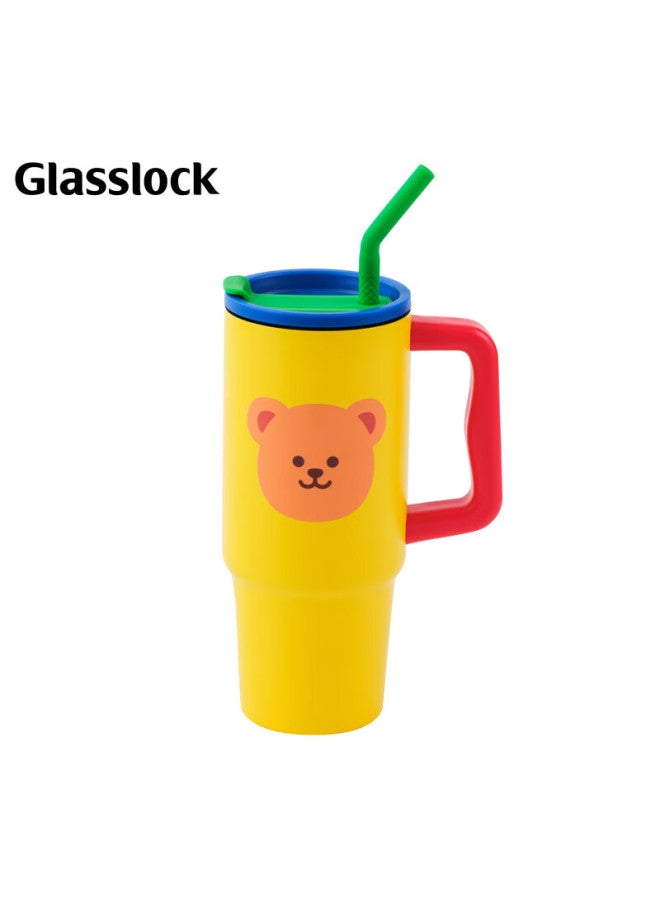 Glasslock & Wigglewiggle Collaborative Insulated Cup Large Capacity Ice Master Sippy Cup Insulated Cold And Hot Car Water Cup 900ml - Image 4
