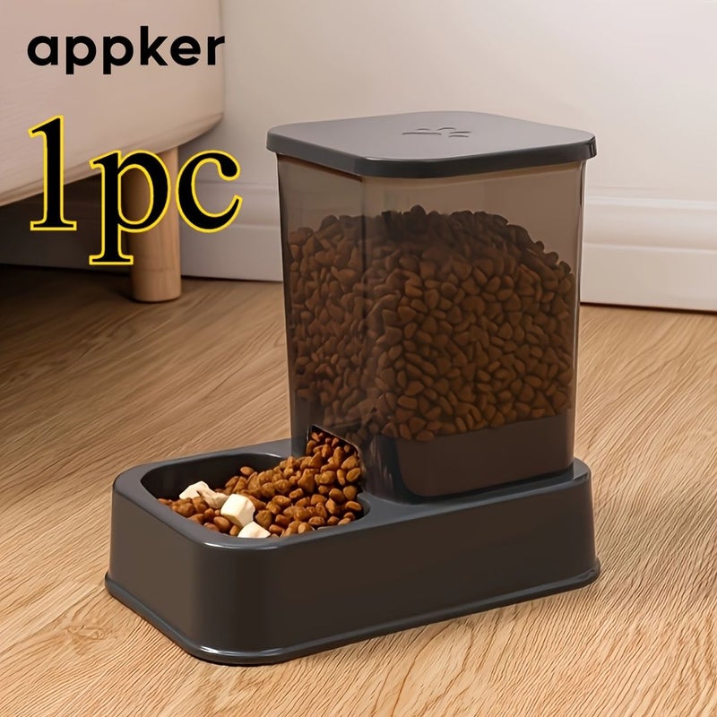 Appker 2pcs Automatic Cat And Dog Feeder And Waterer Set Simple White Smart Portion Control Pet Food Bowl With Drinker - Image 2